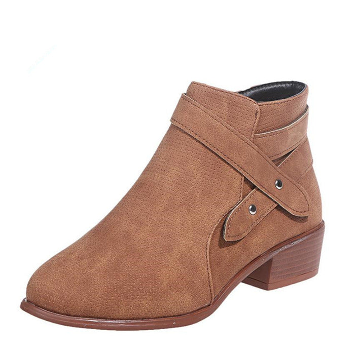 Large Size Single Boots Thick Heel Boots Ladies