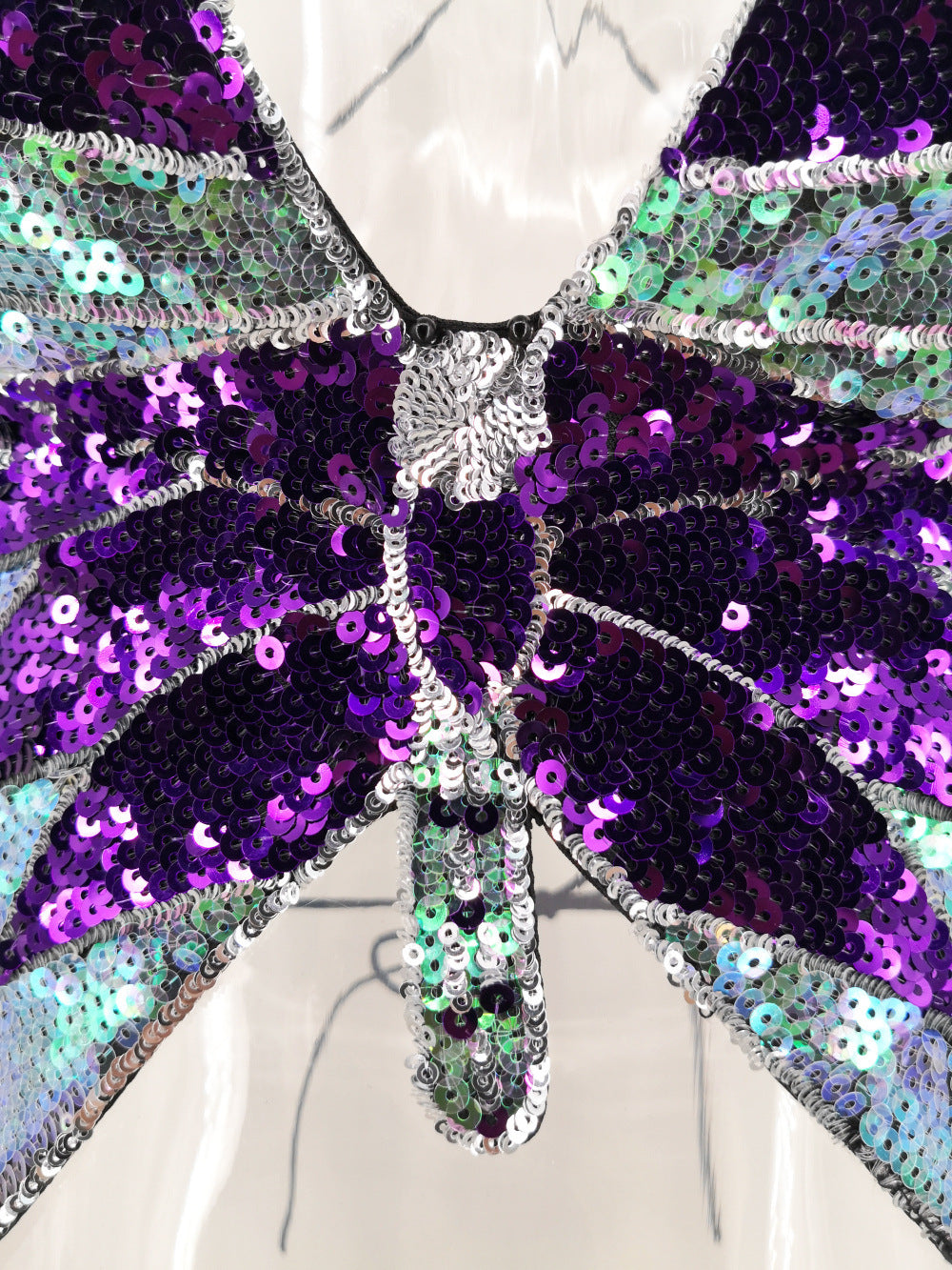 Strappy Bow Sequined Top T-shirt