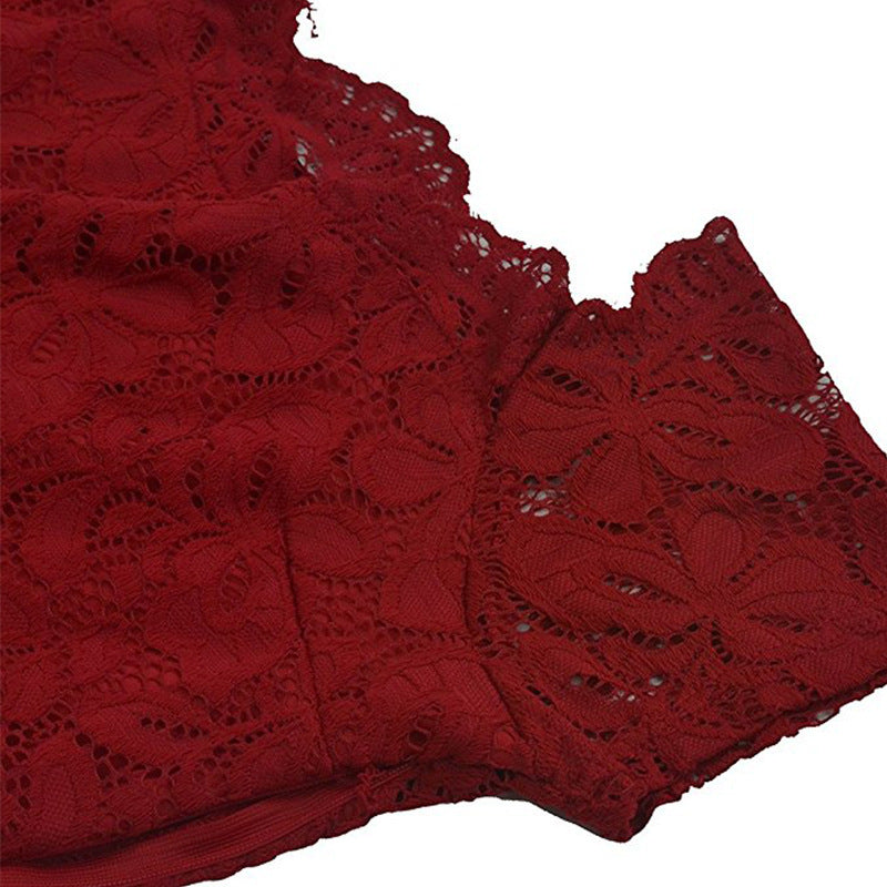 Off-the-shoulder lace dress