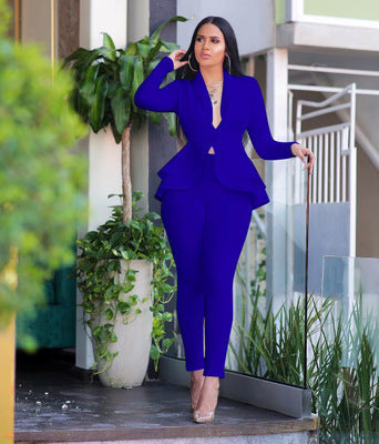 Ruffled business uniform