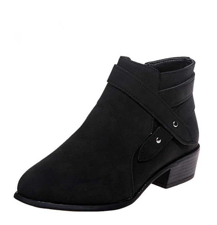 Large Size Single Boots Thick Heel Boots Ladies
