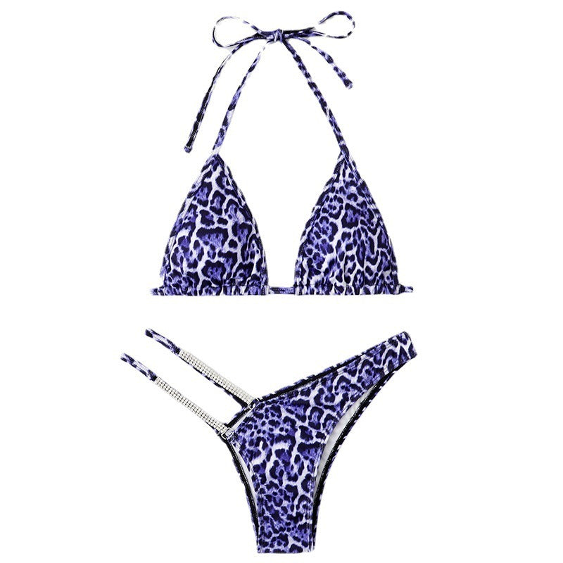 Leopard Print Bikini European And American Sexy Split