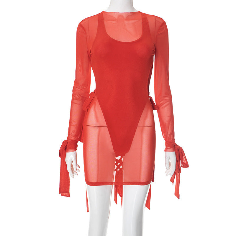 One-piece Swimsuit Female Sexy Backless Dress