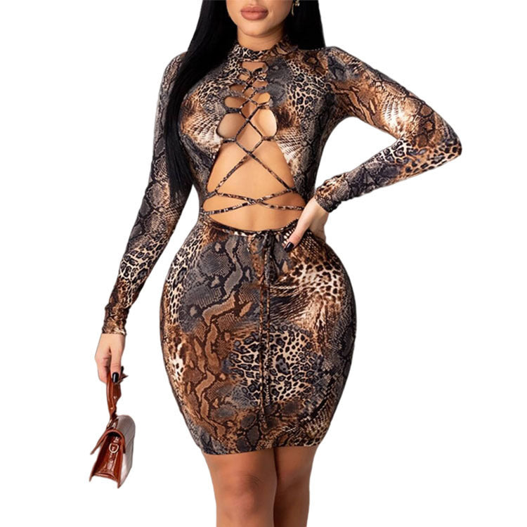 European And American Sexy Strappy Slim Dress