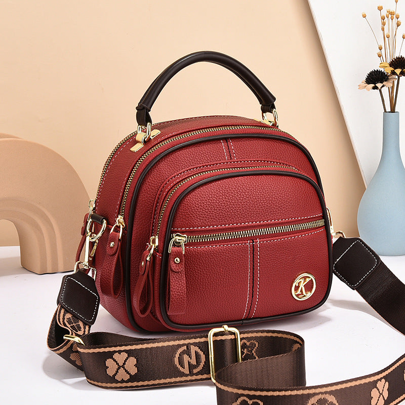 Versatile Crossbody Bag For Women Multi-zipper Design Shoulder Bags with Portable Fashion Handbags Small Square Bag