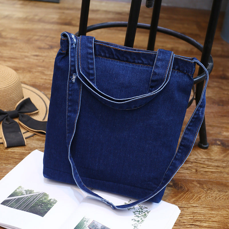 New fashion color denim cloth shoulder bags fashion simple dual-purpose Satchel