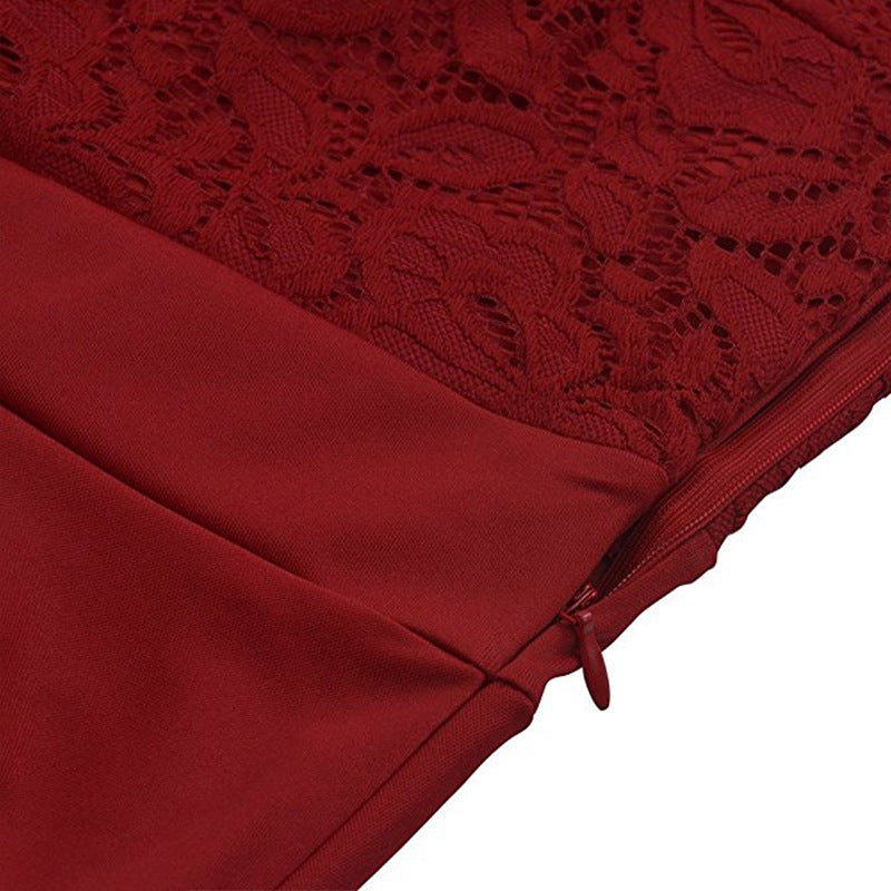 Off-the-shoulder lace dress