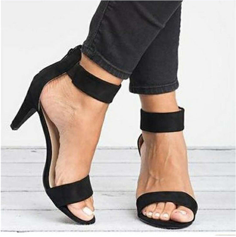 Flat Bottom 36-42 Toe Buckle Casual Sandals Women