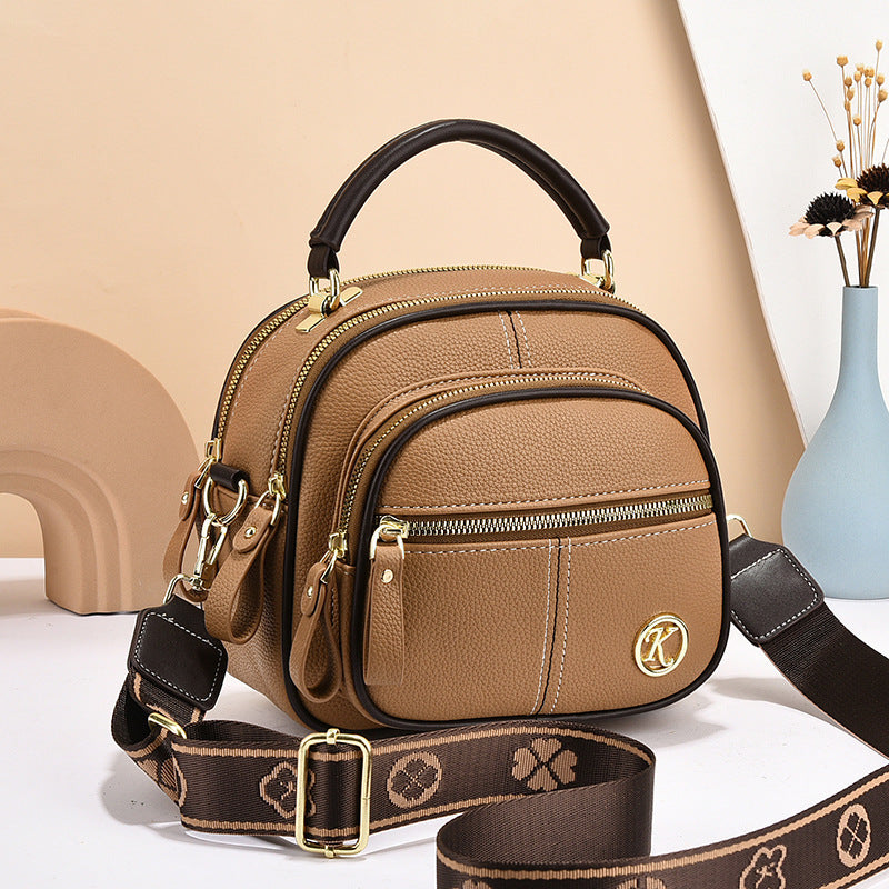 Versatile Crossbody Bag For Women Multi-zipper Design Shoulder Bags with Portable Fashion Handbags Small Square Bag