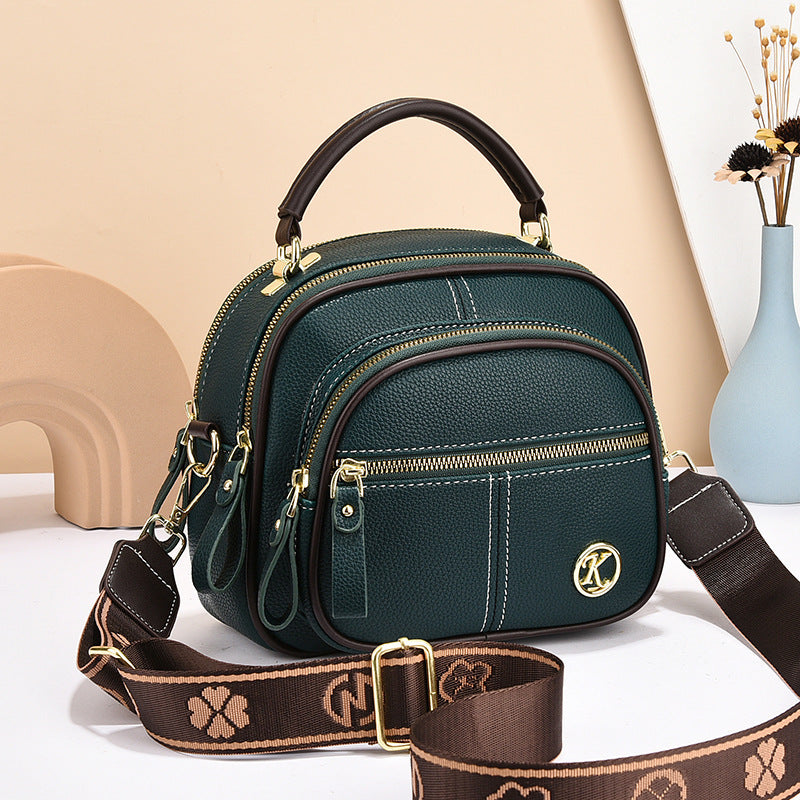Versatile Crossbody Bag For Women Multi-zipper Design Shoulder Bags with Portable Fashion Handbags Small Square Bag