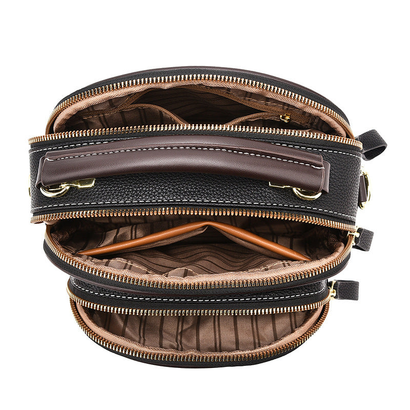 Versatile Crossbody Bag For Women Multi-zipper Design Shoulder Bags with Portable Fashion Handbags Small Square Bag