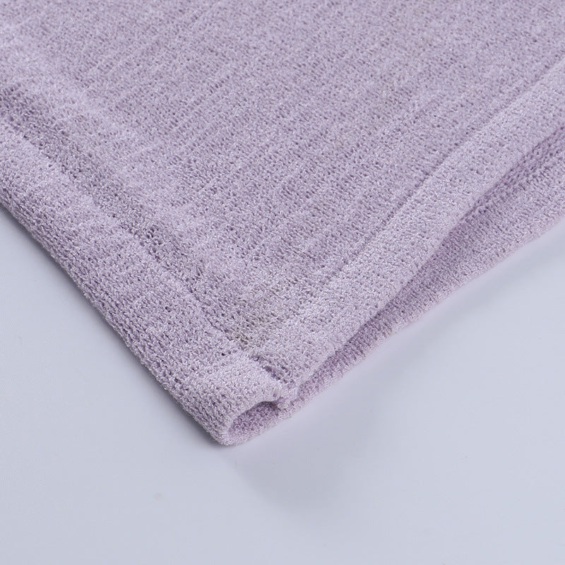 Large Halter Strap Long Wool Skirt