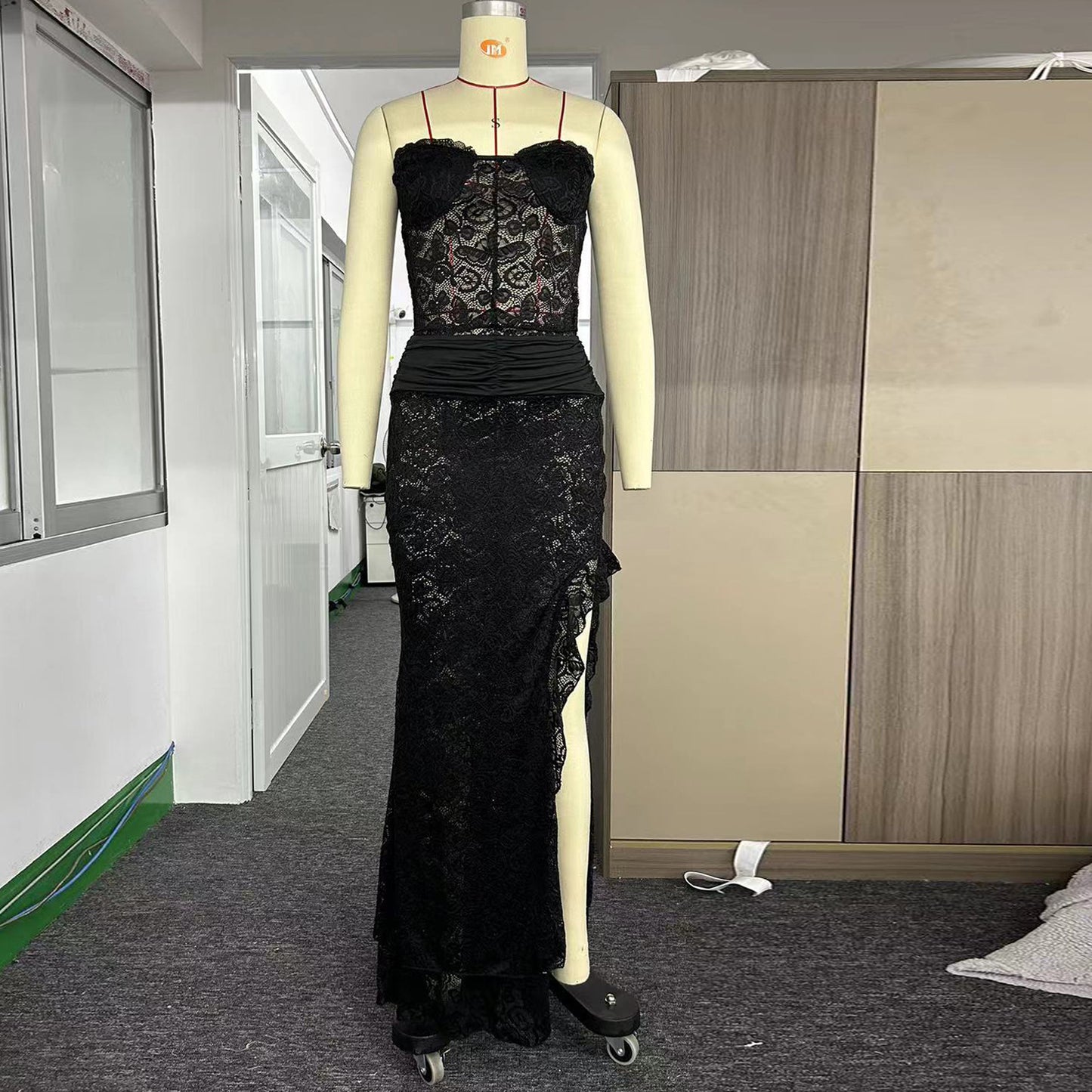 Summer Sexy Irregular Slit Sheath Dress Hot Tube Top Two-piece Set