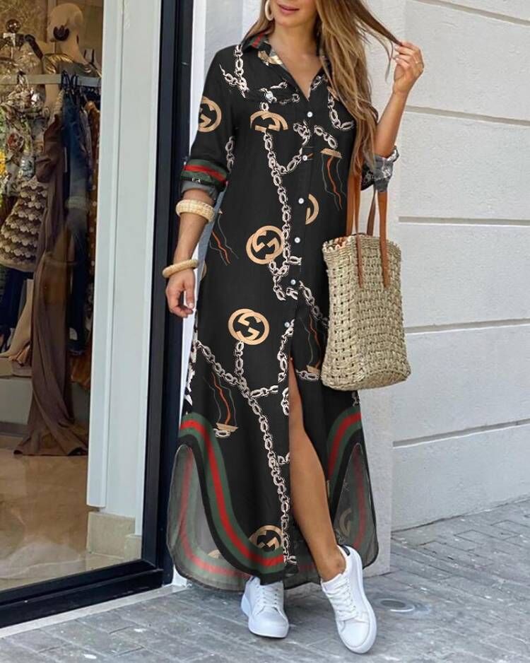 European And American Spring And Summer Fashion Shirt Dress