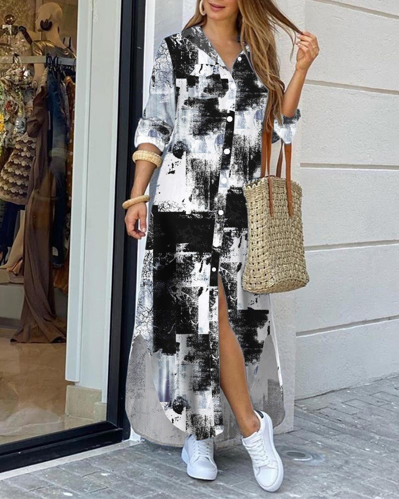 European And American Spring And Summer Fashion Shirt Dress