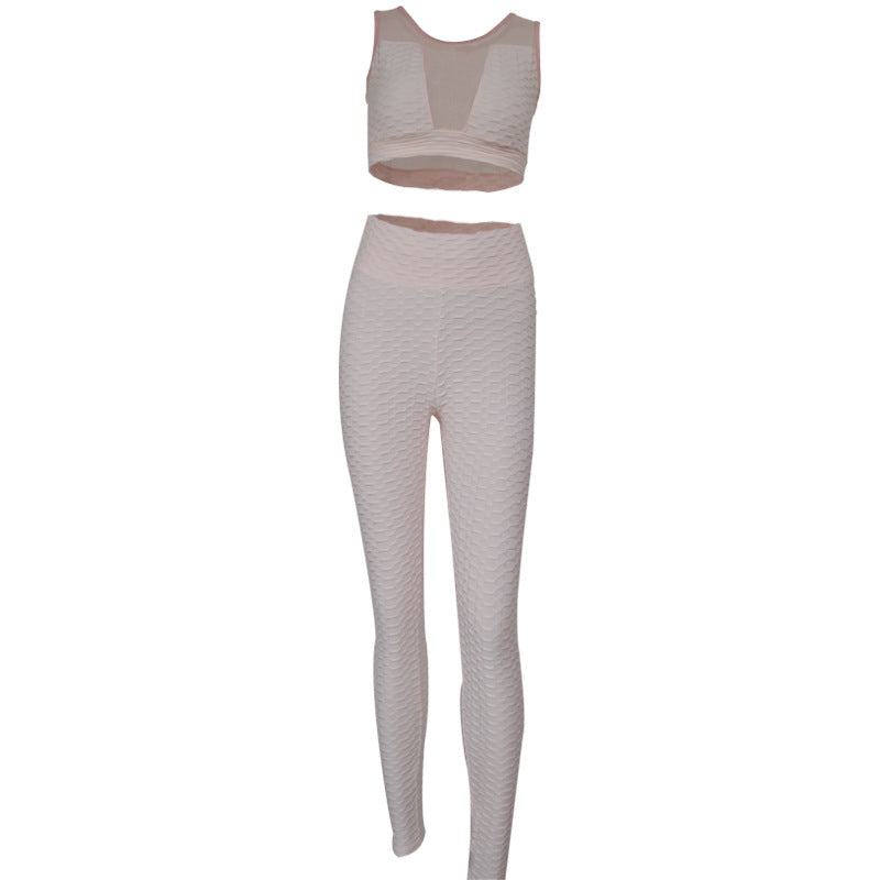See-through Sexy Sleeveless Yoga Sports Suit