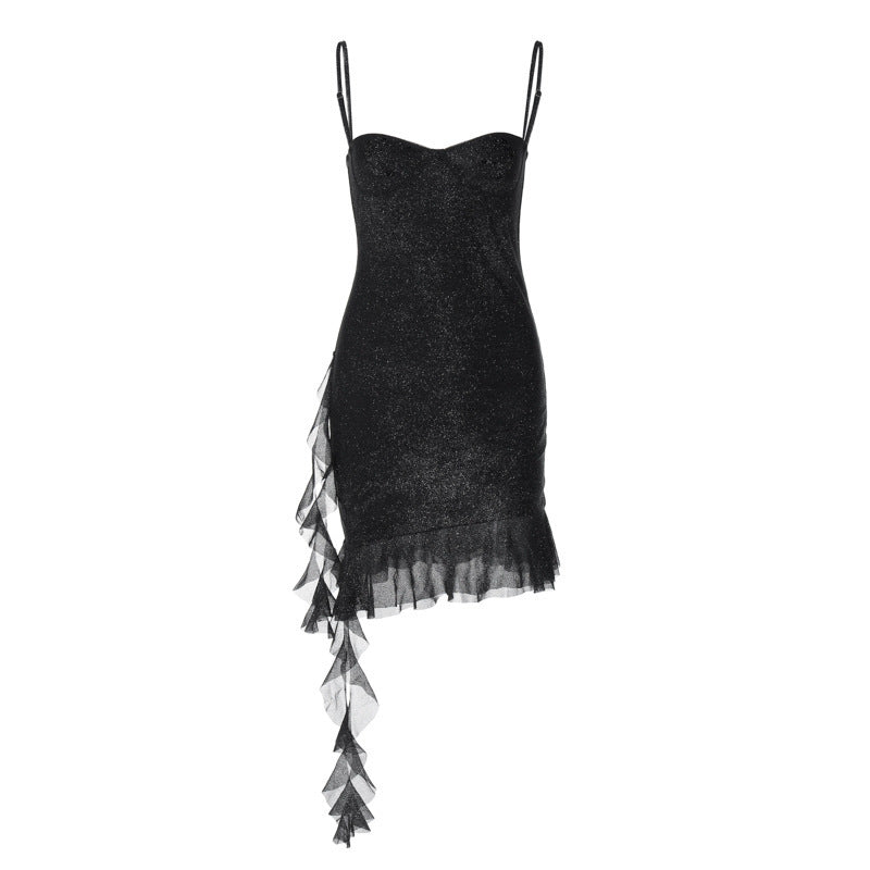Women's Fashion Ribbon Slim Strap Dress