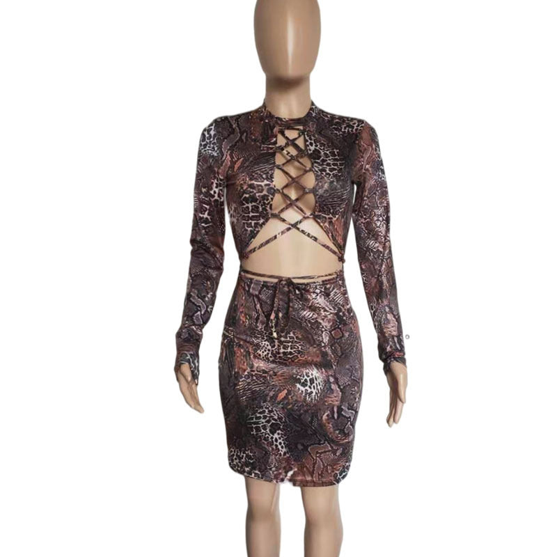 European And American Sexy Strappy Slim Dress