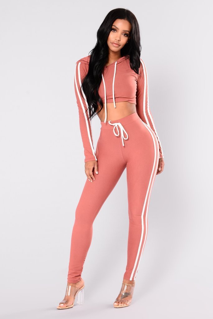 European And American Women's Autumn And Winter Sports Sexy Two-piece Suit