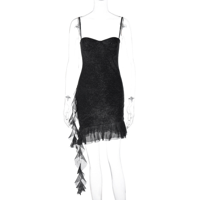 Women's Fashion Ribbon Slim Strap Dress