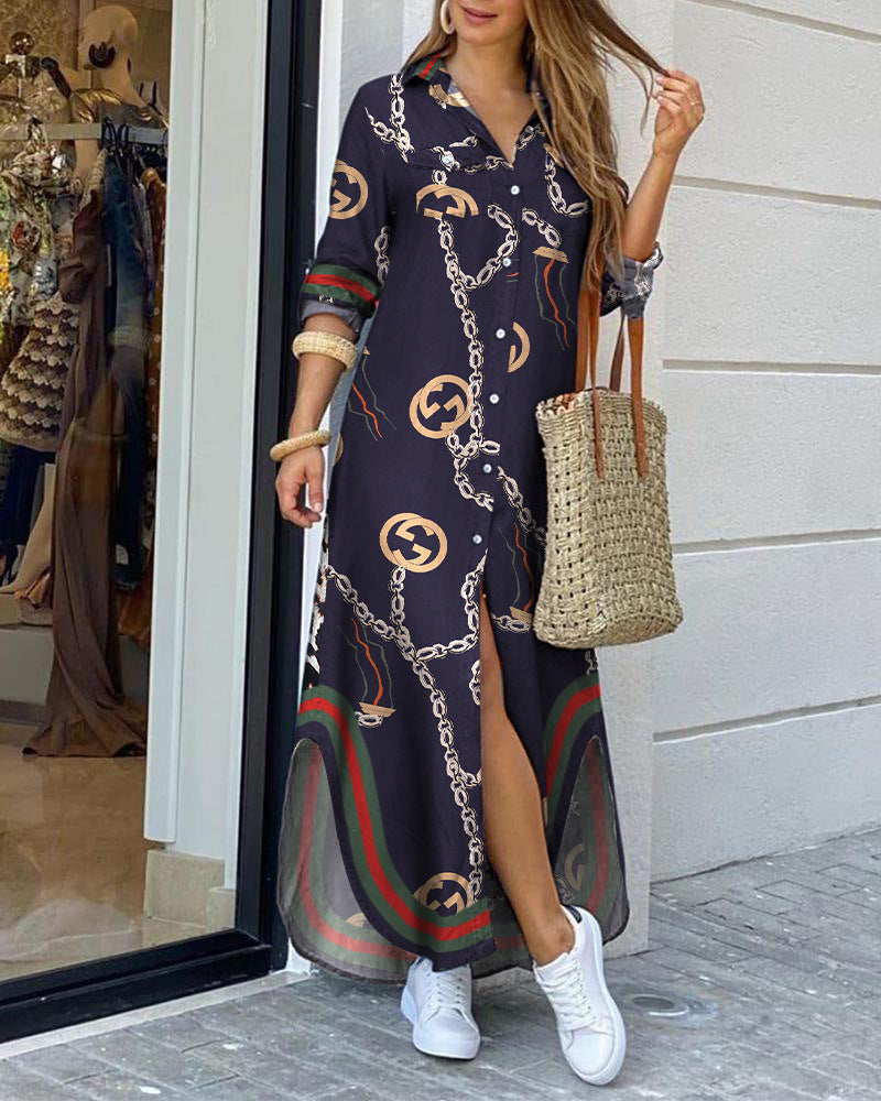 European And American Spring And Summer Fashion Shirt Dress