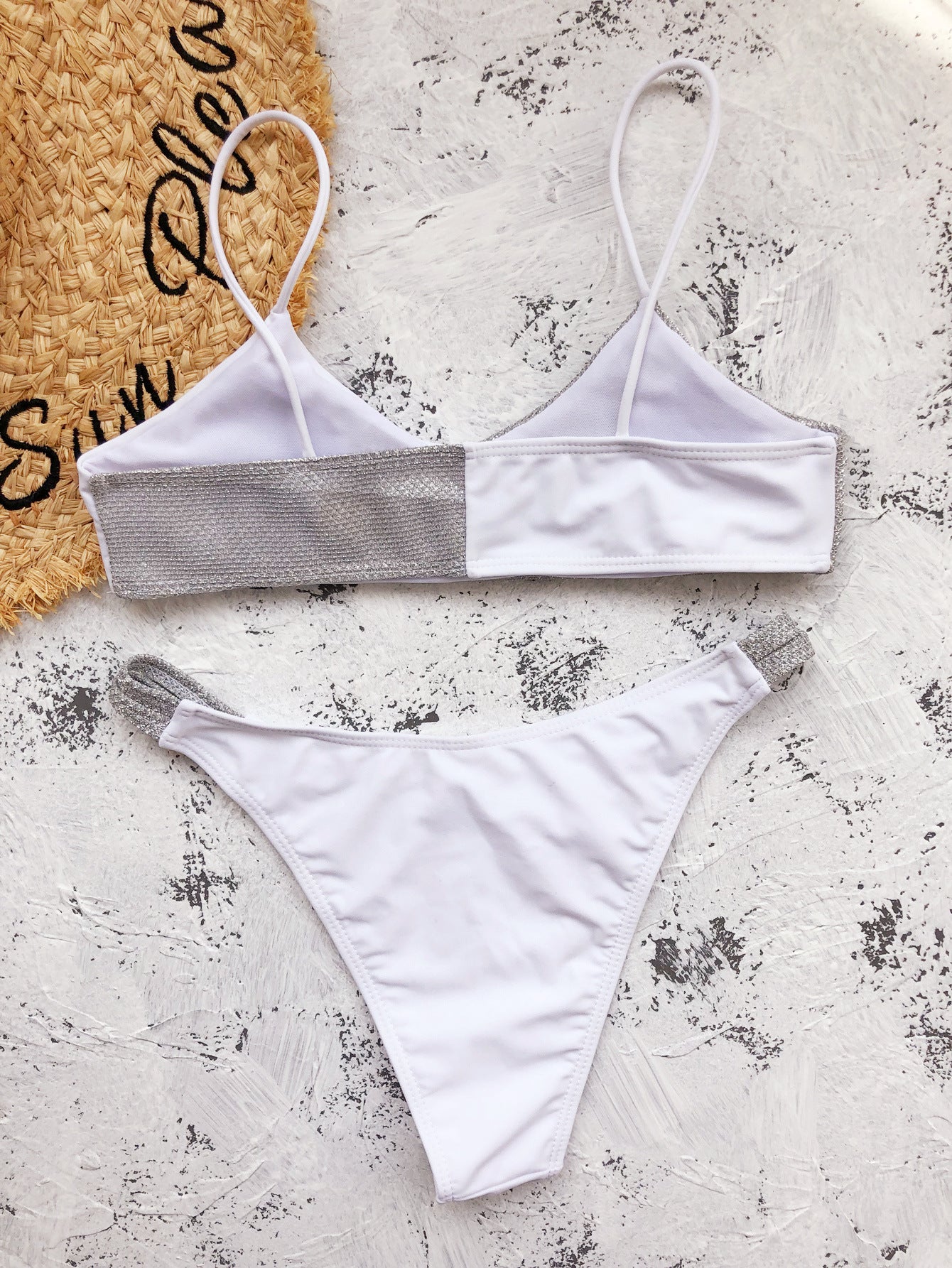 Sexy Ladies Split Swimsuit In Glitter Bikini