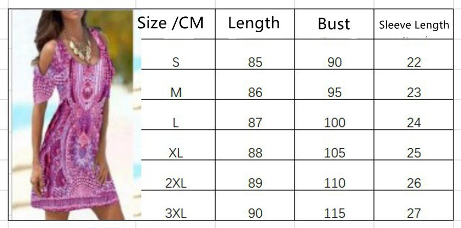 Round Neck Cutout Short Sleeve Fashion Print Dress