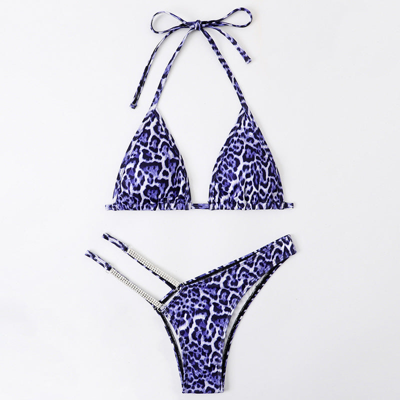 Leopard Print Bikini European And American Sexy Split