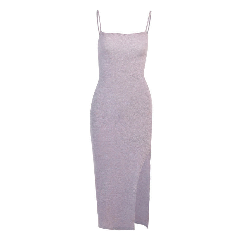 Large Halter Strap Long Wool Skirt