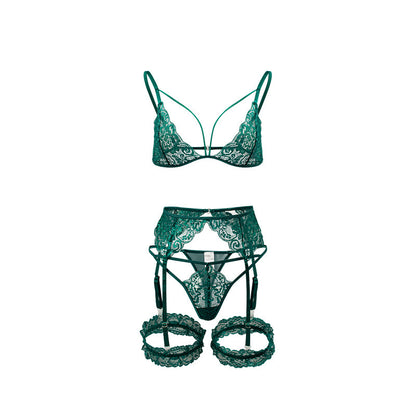 Lace Embroidery Sexy Underwear T-back Suit