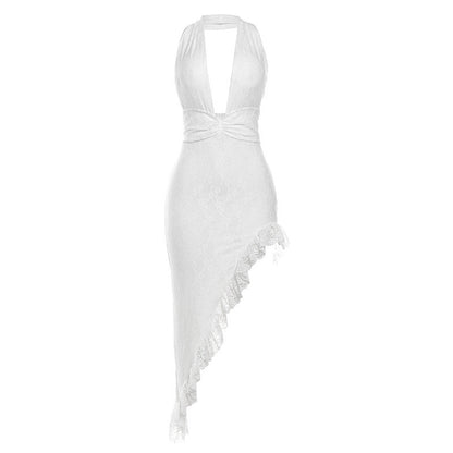 Halter Pure Desire Hollow Split Dress