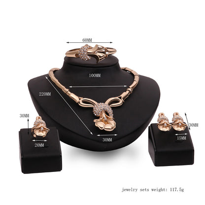 Jewelry Set Geometric NecklaceEarrings Bracelets