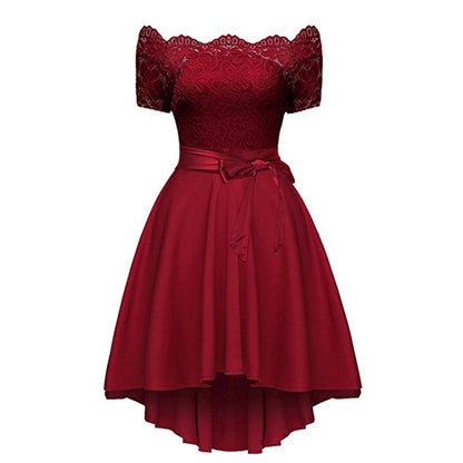 Off-the-shoulder lace dress