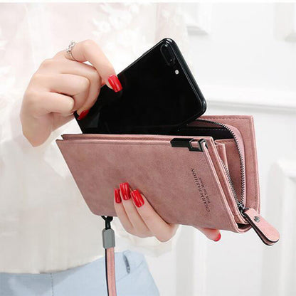 Frosted ladies mobile phone bag wallet