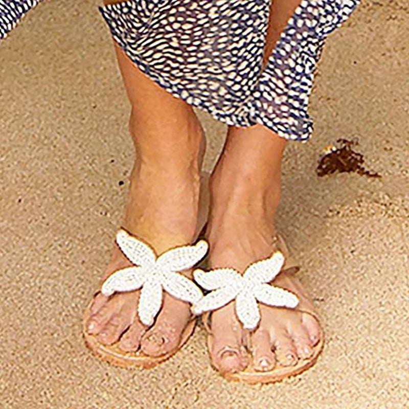 Cross-Border Foreign Trade Large Size Women'S Sandals, Women'S Summer Flip Flops, Starfish Shoes, Women'S Flat Bottom Casual Fashion Women'S Shoes
