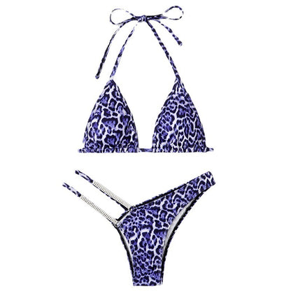 Leopard Print Bikini European And American Sexy Split