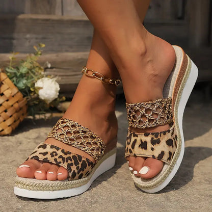 New Plus Size Rope Bottom Platform Peep Toe Sandals
