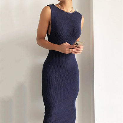 Fashion One-shoulder Openback Sexy Temperament Slim Fit Hip Dress
