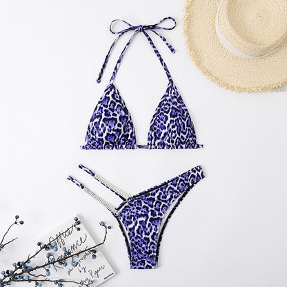 Leopard Print Bikini European And American Sexy Split