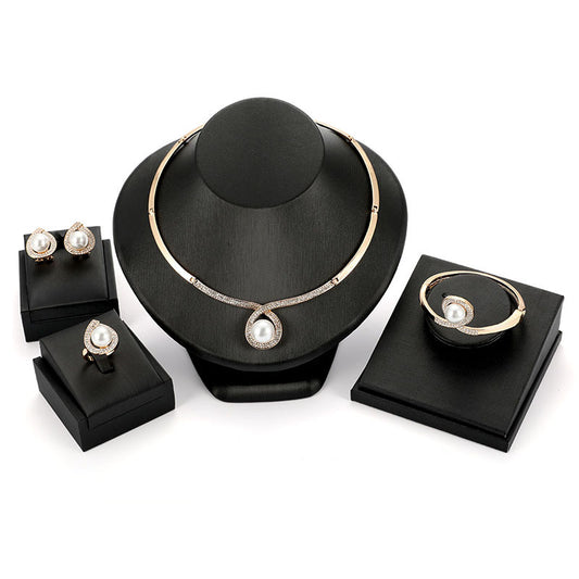 Four-piece Set Of Popular Alloy Necklace Jewelry