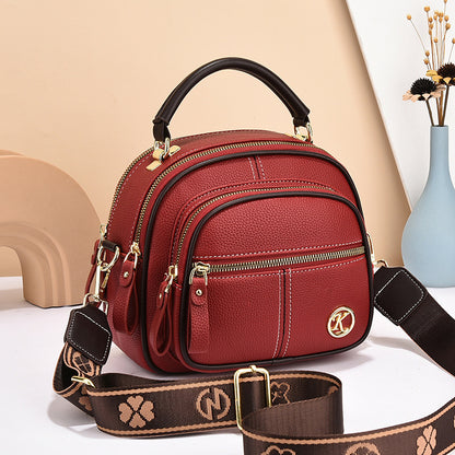 Versatile Crossbody Bag For Women Multi-zipper Design Shoulder Bags with Portable Fashion Handbags Small Square Bag