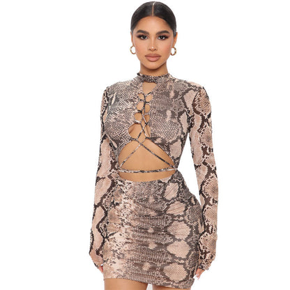 European And American Sexy Strappy Slim Dress