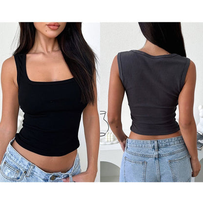 Summer Sexy U Collar Vest Top T-shirt For Women