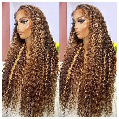 Foreign Trade European And American Fashion Front Lace Wig Cross-border African Hot Selling Piano Color Small