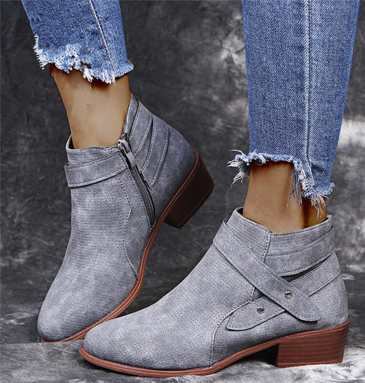 Large Size Single Boots Thick Heel Boots Ladies