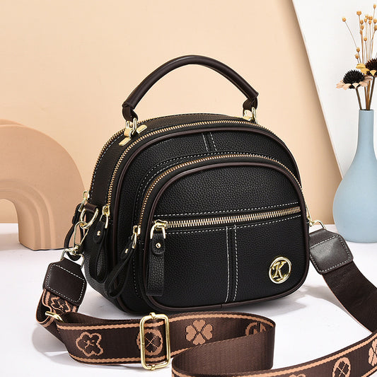 Versatile Crossbody Bag For Women Multi-zipper Design Shoulder Bags with Portable Fashion Handbags Small Square Bag