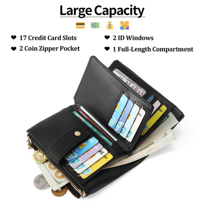 Women's Wallet Zipper Bag Clutch Anti-theft Card Swiping Bag Coin Purse