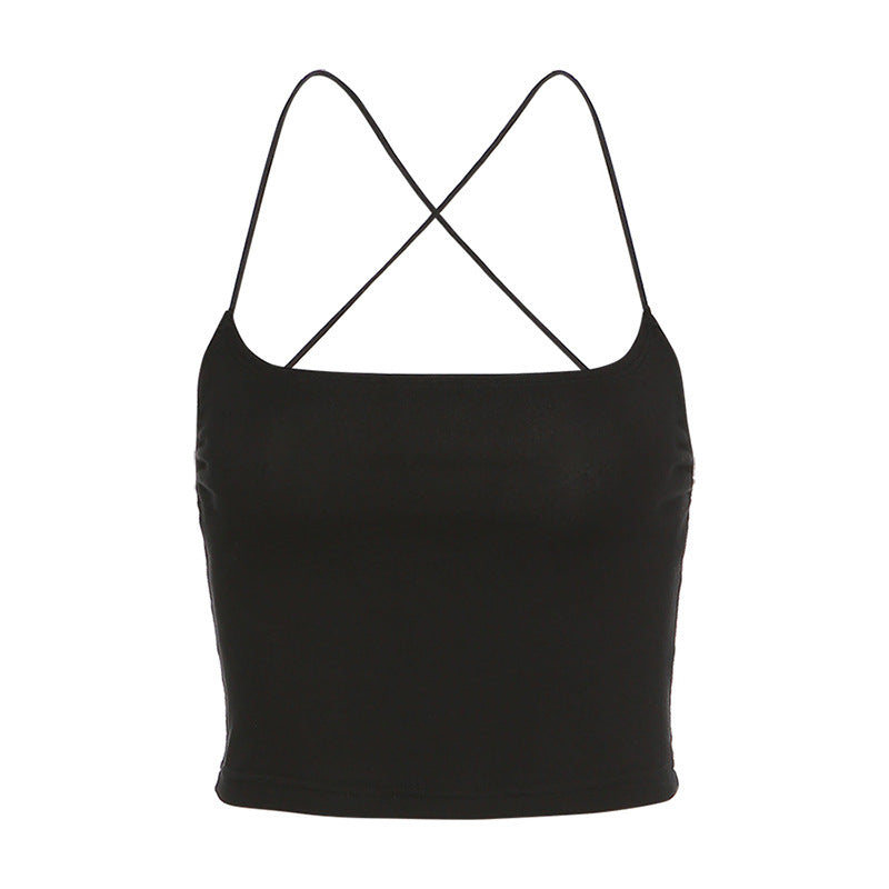 One-line Neck Sexy Halter Slim-fit Umbilical Vest Women