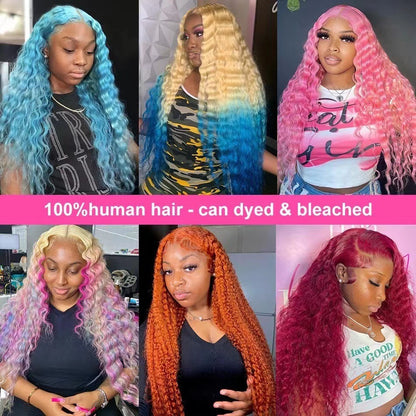 Long Curly Hair Front Lace Full Head Wig