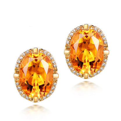 Full Of Drill Low Luxury Earrings Mosanite Bracelet Jewelry Set